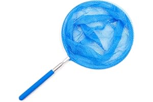 biteatey Swimming Pool Skimmer Pool Leaf Skimmer, Deep Leaf Pool Net Skimmer Telescopic Handle Fine Mesh Net For Cleaning Swimming Pool, Spas, Ponds, Fountains Fine Mesh Net-Sturdy Frame