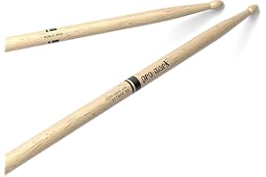 ProMark PW5BW Drum Sticks - 5B Drumsticks - Drum Sticks Set - Japanese Shira Kashi - White Oak Wood Tip Drumsticks - Consistent Weight and Pitch - 1 Pair