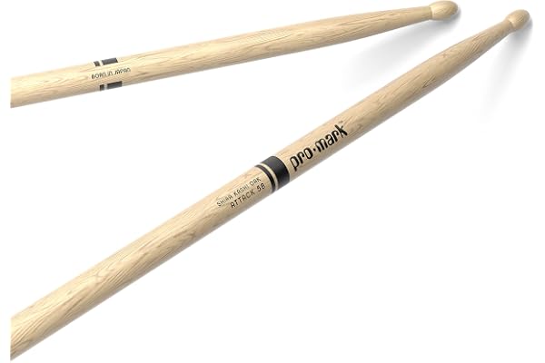 ProMark Classic Attack 5B Shira Kashi Oak Drumsticks, embout bois ovale, 1 paire