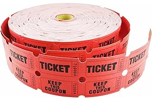 Eidoct Lot de 2 000 tickets de tombola double rouleau pour fête de bingo