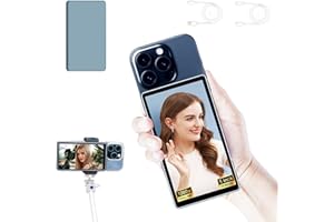 Shimbol CP5 Lite Magnet Handy Selfie Monitor Full HD 5 Zoll Drahtlos - TikTok Live Stream & Vlog Zubehör mit Hauptkamera für iPhone/Samsung Android (Grau)