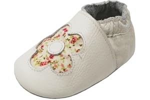 YIHAKIDS Bébé Filles Garçons Chaussures Cuir Souple Enfant Chaussons Cuir Doux Chaussures Premiers Pas