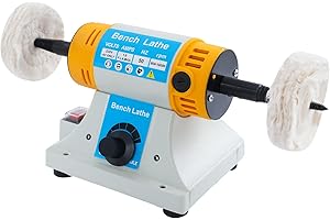 DSYOGX Bench Polisher, Adjustable Speed Polishing Machine, Mini Bench Grinder Polisher, 800-10000RPM, for Grinding and Polishing, Gray