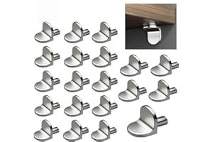 Alfven Perni per Mensole Armadio, 50 Pezzi Poggia Mensola Pioli Ø 5 mm Supporto per Perni per Scaffali Reggimensola Vetro per Vetrine Armadi Mobili Librerie (Silver)