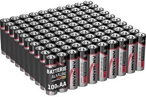 Ansmann Batterier AA 100 stycken – alkaliskt mikrobatteri, perfekt för ljuskedja, LED-ficklampa, leksak, fjärrkontroll, väder