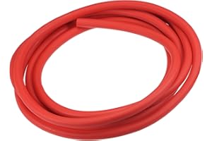 PATIKIL 6mm ID 10mm OD 10ft Lattice Tubo, Flessibile Elastico Gomma Tubo per Fai da Te, Rosso