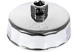 ESOLDNIC 86mm 16 Flutes Oil Filter Wrench for BMW and Volvo, Oil Filter Housing Cap Removal Tool fits N20 N26 N51 N52 N54 N55 N63 N74 S55 and S63 Engines, Heavy Duty Cup Wrench