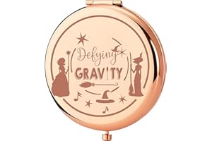 KEYCHIN Witch Pocket Musical Mirror Elphaba and Glinda Fans Gifts Defying Gravity Witch Compact Makeup Mirror Broadway Elphaba and Glinda Witch Merch (Defying Gravity-RG)