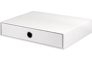 Rössler Papier 1524452090 - S.O.H.O. Caja cajón para DIN A4, con Grifflock, edición especial blanco, 343 x 250 x 65 mm, 1 unidad