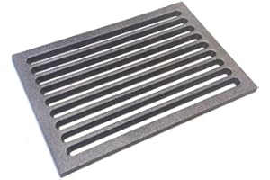 Fonderia Bongiovanni | Griglia in Ghisa | Griglia per Camino | Stufa Pellet | Barbecue Fondello per Cenere | (cm 30x20x1)