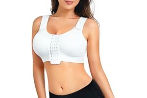 BRABIC Post Surgery Everyday Bras for Women Front Closure Mastectomy Support Bra with Adjustable Straps Wirefree