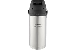 Pioneer Flasks Termos ze stali nierdzewnej, dozownik gorącej wody, butelka konferencyjna, 1,9 l, srebrny (SS19HC/WAT)