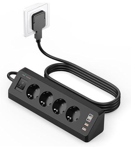 Stekkerdoos met USB - Verlengsnoer - Verlengkabel - 3M - Wit Stekkerdoos met USB - Verlengsnoer - Verlengkabel - 3M - Wit