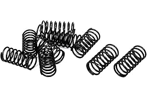 TOP-VIGOR 10Pcs Compression Spring, 1.2mm Wire Dia, 12mm OD, 25mm Free Length Dual Extended Durable Dual Hook Tension Spring for Furniture Screen Doors Repair Projects