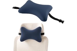 DASIAUTOEM nackkudde fåtölj av minnesskum med flexibla band | Ergonomisk kudde för solstolar, halkfri minnesskumkudde, perfek