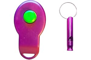 DOGCATZ Dog, Cat Clicker Free Whistle, Train Pet Puppy in Obedience, Recall, Stop Barking (Purple)