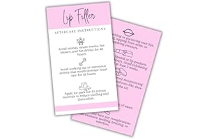 LASHICORN Lip Filler Aftercare Instructions Cards 50pk 2x3.5” Clients Consent Do’s and Don'ts Hyaluronic Pen for Nurse Med Spa Esthetician