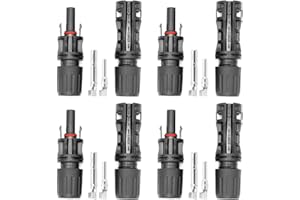 Bemodst M-C-4 Connectors IP67 Waterproof Solar Panel Cable Connection Plugs 10mm² 30A DC1500V Photovoltaic PV Solar Wire Connecting Adapter for Solar Panel Cable (4pcs)