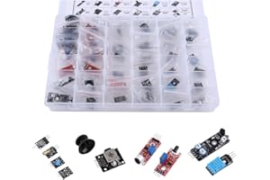 PLYISTY Ultimate 37 in 1 Sensor Modules Kit for Arduino, Electronic Components Starter Kit Set for MCU Education User Beginners