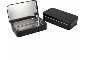 LJY 2 metallburkar med lock, 15 x 9 x 3 cm