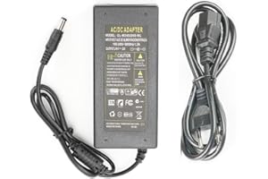 VELAIN 24V 2A Alimentation Adaptateur,48W Adaptateur Secteur Transformateurs pour Rubans LED, LCD TFT Monitors, DVD, TVs,Caméras de Surveillance