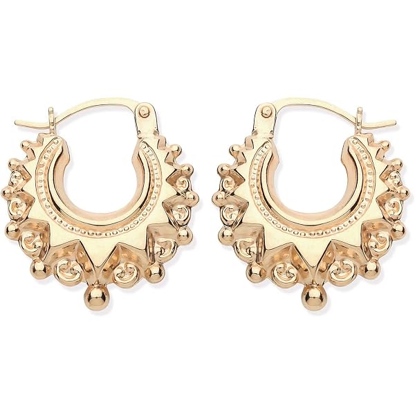 Orecchini A Cerchio Vittoriani 20 Mm – Oro Giallo 9kt Su Argento 925 – Old English Jewellers
