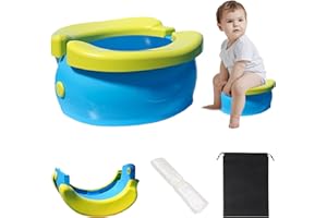 HUIKUANGEU TöPfchen fur Kinder,TöPfchen Falttoilette Kinder,Reisetöpfchen,Töpfchen für Unterwegs,Reise Töpfchen,Nach Falten So Groß Wie 3 Bananen,Geeignet für Reisen,Camping,Außen-,Innen- usw