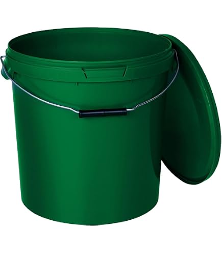 Svuotare Plastica Vernice Secchio 0,26 -Gallone con Coperchio Bianco