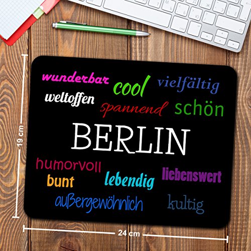 Mousepad Berlin personalisiert – Motiv Positive Eigenschaften – Städtemousepad, personalisiertes Mauspad, Gaming-Pad, Maus-Unterlage, Mausmatte - 2