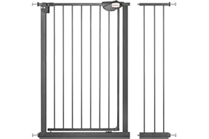 UBRAVOO Barrière pour Chiens,Hauteur 100CM Barrière de Sécurité de Porte pour Enfant 95-104 cm de Large Fermeture Automatique Triple Serrure Ouverte Garder la Barrière d'Escalier