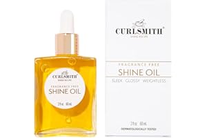 CURLSMITH - Huile de brillance, sensible, sans parfum, pour tous les types de boucles et de cheveux, végétalienne, 60 ml