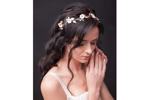 Unicra vigne cheveux mariage fleur accessoire cheveux pour femmes et filles (Or Rose)