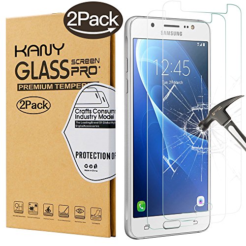 Galaxy J5 Schutzfolie, Kany J5 Screen Protector Tempered Glass Displayschutzfolie für Samsung Galaxy J5 2016 Displayschutz Panzerglas HD Ultra Klar Screen 5.2 zoll