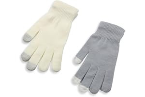 ZEACCT 2 Paires de Gants Hydratants pour Écran Tactile en Coton - Pour Adultes Contre L'eczéma et Mains Sèches (Blanc + Gris)