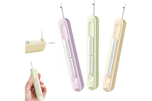 GEGXCN 3pcs Needle Threaders, 2 in 1 Needle Threader Seam Ripper, Dual-Head Sewing Tool for Easy Threading and Stitch Removal, Compact Design for Home and Travel Sewing Projects
