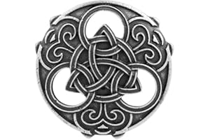 HCMA Broche de Nudo Vintage de runas vikingas, Broche de Chal Medieval nórdico Redondo para Bolso de Cuello, Ropa, Broche de Solapa, Insignia, Regalo de joyería