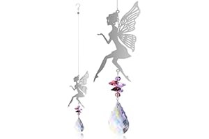 TOLOVIC Attrape-Soleil Arc en Ciel Cristal Pendentifs en Verre avec Cristaux Décoration Fenêtre Pendentifs Cristaux pour Accrocher (Elfes)