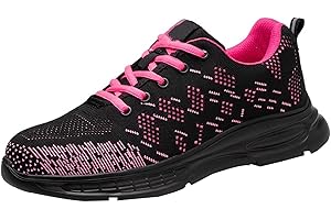 WaKsazlz Chaussures de Sécurité Femmes Chaussures de Travail Légères Respirantes Chaussures à Embout Acier Antidérapantes Anti-Smashing Sneaker EU 34-40