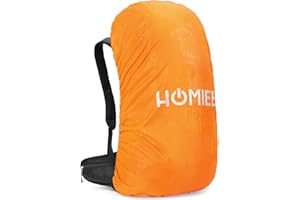 HOMIEE Funda Protectora para Mochila Cubierta Impermeable de Lluvia para Mochila de 30L-50L Viaje al Aire Libre/Aventura/a Prueba de Polvo/Ciclismo/Senderismo/Escuela (Naranja)