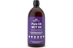 Pure C8 MCT Oil | Boosts Ketones 4X Versus Other MCTs | Supports Keto & Fasting | Highest 99%+ Purity | 100% Coconut Sourced | Vegan Safe & Gluten Free | Premium Lab Tested Purity | 1000ml Ketosource®