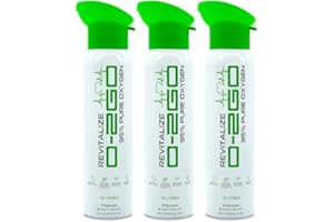 O2GO 18L Portable Oxygen Canister with Built-in Face Cup (3 x 18L CAN)| Supplemental Oxygen for Sport, Energy Recovery & Oxygen Therapy | Pure Oxygen Made in Britain