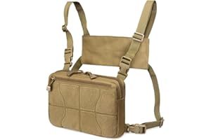 WYNEX Recon Kit torba, Tactical Combat Chest Pack Molle kamizelka, kieszenie przednie, kamuflaż, Airsoft Harness, kabura dzienna, EDC Carry Pouch