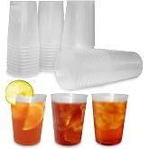 PAWOPA 100 Cider Glasses 600 ml Reusable &ndash; Unbreakable Hard Plastic &ndash; Use at Parties, Office or Camping &ndash; Eco-Friendly BPA-Fr