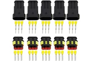 CNLW 5 Sets 3 Pin AMP Superseal 1.5mm Series Connectors DJ7031-1.5-11/21 Waterproof Electrical Wire Connector,Xenon lamp connector Automobile Connectors