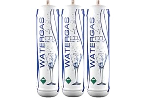 BELLEROFONTE Bombola co2 per gasatore 600 gr usa e getta attacco M11x1 per erogatori - gasatori acqua frizzante, contenitore in acciaio n° 3 Bombole