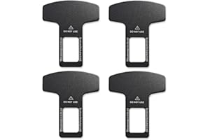 HTGWCG 4 Stück Gurtschloss Adapter, Anschnaller Adapter, Auto-Sicherheitsgurt Clip, Sicherheitsgurtschloss, Auto-Sicherheitsgurt Schnalle, passend für die meisten Autoteile(Schwarz)