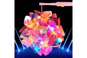 Diketone Laterne Kinder,Laternen Bastelset für St Martin，Laternenstab Kinder LED für Laternenumzüge Martinsumzüge,Geburtstagsgeschenk,Feste,Party, Halloween Deko(Blumenstil)