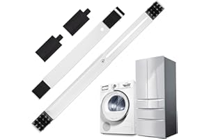 Moocuca 2er-Set Moblies Waschmaschinen untergestell, Waschmaschine Sockel für Trockner, Verstellbare Sockel für Kühlschränke, Kühlschrank Basis Möbel mit 24 Rädern, Belastbarkeit 300kg
