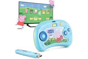VTech - V.Smile TV New Generation Peppa Pig | Consola educativa para niños +3 años | Aprende a Contar, Vocabulario, secuencias númericas | Exclusivo en Amazon | Versión ESP