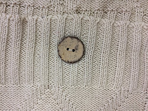 VClife® Baumwolle Zierkissenbezug 45*45cm Gestrickt Kissenbezug Sofa Büro Dekokissen Zimmer Auto Bettkissen Kissenhülle Knopf Beige - 3